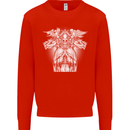 Angel of Death Day of the Dead Skull DOTD Mens Sweatshirt Jumper Bright Red