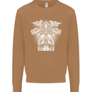 Angel of Death Day of the Dead Skull DOTD Mens Sweatshirt Jumper Caramel Latte