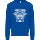 Angel of Death Day of the Dead Skull DOTD Mens Sweatshirt Jumper Royal Blue