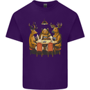 Animals Funny Wildlife Poker Game Cards Mens Cotton T-Shirt Tee Top Purple