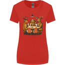 Animals Funny Wildlife Poker Game Cards Womens Wider Cut T-Shirt Red