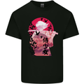 Anime Samurai Woman With Sword Mens Cotton T-Shirt Tee Top Black