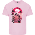 Anime Samurai Woman With Sword Mens Cotton T-Shirt Tee Top Light Pink