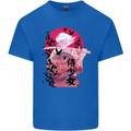 Anime Samurai Woman With Sword Mens Cotton T-Shirt Tee Top Royal Blue
