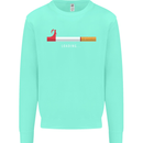 Anti Smoking Grim Reaper Smoker Give UP Kids Sweatshirt Jumper Peppermint