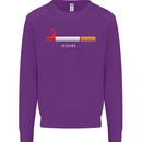 Anti Smoking Grim Reaper Smoker Give UP Kids Sweatshirt Jumper Purple