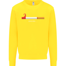 Anti Smoking Grim Reaper Smoker Give UP Kids Sweatshirt Jumper Yellow