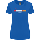 Anti Smoking Grim Reaper Smoker Give UP Womens Wider Cut T-Shirt Royal Blue