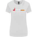 Anti Smoking Grim Reaper Smoker Give UP Womens Wider Cut T-Shirt White