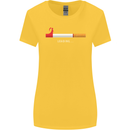 Anti Smoking Grim Reaper Smoker Give UP Womens Wider Cut T-Shirt Yellow
