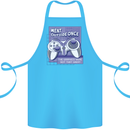 Antisocial Gamer Gaming Funny Graphics Cotton Apron 100% Organic Turquoise
