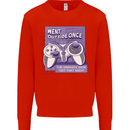 Antisocial Gamer Gaming Funny Graphics Kids Sweatshirt Jumper Bright Red
