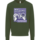 Antisocial Gamer Gaming Funny Graphics Kids Sweatshirt Jumper Forest Green