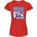 Antisocial Gamer Gaming Funny Graphics Womens Petite Cut T-Shirt Red