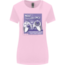 Antisocial Gamer Gaming Funny Graphics Womens Wider Cut T-Shirt Light Pink