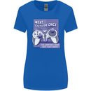 Antisocial Gamer Gaming Funny Graphics Womens Wider Cut T-Shirt Royal Blue