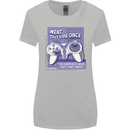 Antisocial Gamer Gaming Funny Graphics Womens Wider Cut T-Shirt Sports Grey