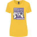 Antisocial Gamer Gaming Funny Graphics Womens Wider Cut T-Shirt Yellow