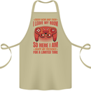 Antisocial Gamer Gaming Leave My Room Cotton Apron 100% Organic Khaki