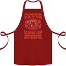 Antisocial Gamer Gaming Leave My Room Cotton Apron 100% Organic Maroon