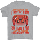 Antisocial Gamer Gaming Leave My Room Mens T-Shirt 100% Cotton Sports Grey