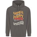 Antisocial Gamer Video Gaming Joypad Mens 80% Cotton Hoodie Charcoal