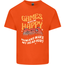 Antisocial Gamer Video Gaming Joypad Mens Cotton T-Shirt Tee Top Orange