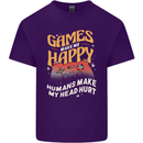 Antisocial Gamer Video Gaming Joypad Mens Cotton T-Shirt Tee Top Purple