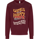 Antisocial Gamer Video Gaming Joypad Mens Sweatshirt Jumper Maroon
