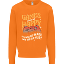 Antisocial Gamer Video Gaming Joypad Mens Sweatshirt Jumper Orange