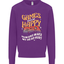 Antisocial Gamer Video Gaming Joypad Mens Sweatshirt Jumper Purple
