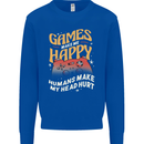 Antisocial Gamer Video Gaming Joypad Mens Sweatshirt Jumper Royal Blue