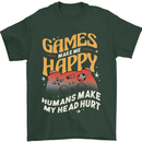 Antisocial Gamer Video Gaming Joypad Mens T-Shirt 100% Cotton Forest Green