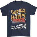 Antisocial Gamer Video Gaming Joypad Mens T-Shirt 100% Cotton Navy Blue