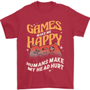 Antisocial Gamer Video Gaming Joypad Mens T-Shirt 100% Cotton Red