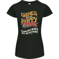 Antisocial Gamer Video Gaming Joypad Womens Petite Cut T-Shirt Black