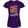 Antisocial Gamer Video Gaming Joypad Womens Petite Cut T-Shirt Purple