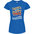 Antisocial Gamer Video Gaming Joypad Womens Petite Cut T-Shirt Royal Blue
