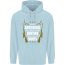 Antisocial I Prefer to Go Hunting Hunter Childrens Kids Hoodie Light Blue