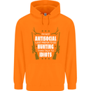 Antisocial I Prefer to Go Hunting Hunter Childrens Kids Hoodie Orange