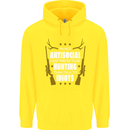 Antisocial I Prefer to Go Hunting Hunter Childrens Kids Hoodie Yellow
