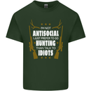 Antisocial I Prefer to Go Hunting Hunter Mens Cotton T-Shirt Tee Top Forest Green