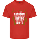 Antisocial I Prefer to Go Hunting Hunter Mens Cotton T-Shirt Tee Top Red