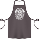 Apocalyptic Survival Skill Skull Gaming Cotton Apron 100% Organic Dark Grey