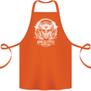 Apocalyptic Survival Skill Skull Gaming Cotton Apron 100% Organic Orange