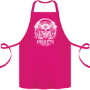 Apocalyptic Survival Skill Skull Gaming Cotton Apron 100% Organic Pink