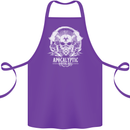 Apocalyptic Survival Skill Skull Gaming Cotton Apron 100% Organic Purple