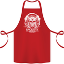 Apocalyptic Survival Skill Skull Gaming Cotton Apron 100% Organic Red