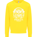 Apocalyptic Survival Skill Skull Gaming Kids Sweatshirt Jumper Yellow