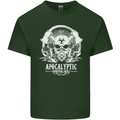 Apocalyptic Survival Skill Skull Gaming Mens Cotton T-Shirt Tee Top Forest Green